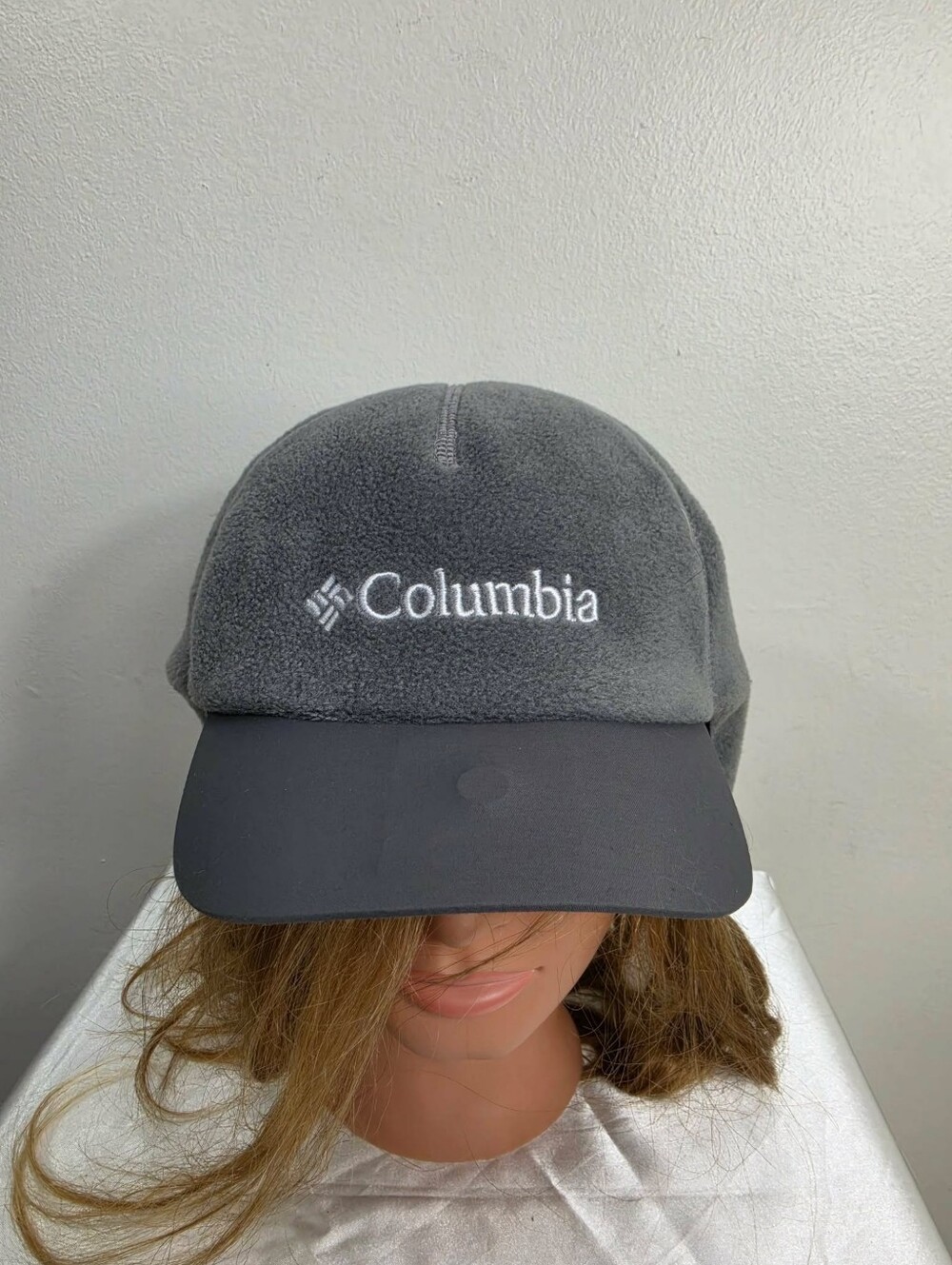 Columbia Gray Fleece Hat with Dark Gray Brim